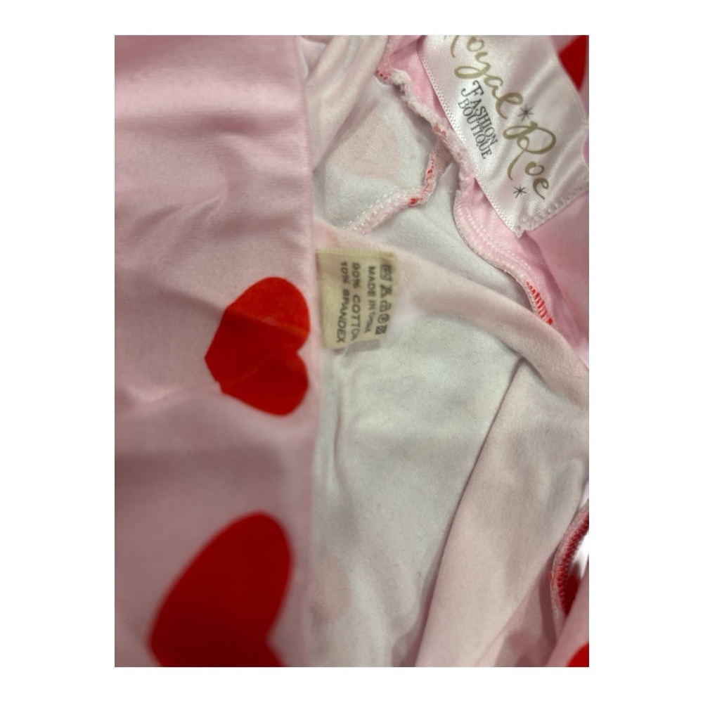 Heart Patterned Pink Kids Bell Bottoms Size 12 Pants - Picture 5 of 6